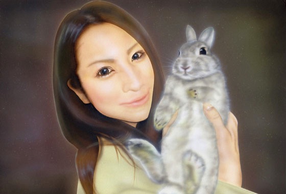 �l���̊G�i�l����j�^Figure painting�FAkino and Marimo