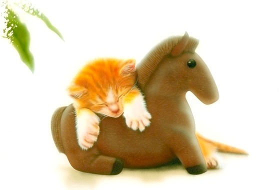 �q�L�̊G�F�uHappy!�v -New Year,2002-