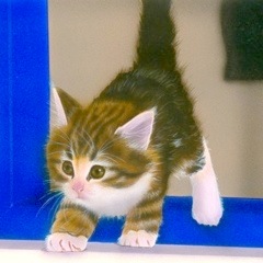 �q�L�̊G�F�u�V�тɍs�����I�v�iNorwegian Forest Cat�j