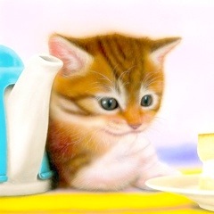 �q�L�̊G�F�uMerry Xmas 2001�v -with short cake-