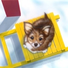 �q���̊G�FLet's play skiing !!