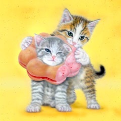 �q�L�̊G�F�|���f�j���C�I���ƐH�~�̌Z�B