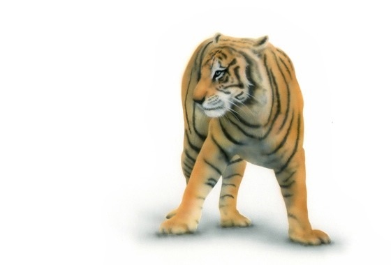 �x���K���^�C�K�[�̊G�^Bengal Tiger�F��n�ɗ��x���K���^�C�K�[�^Bengal Tiger